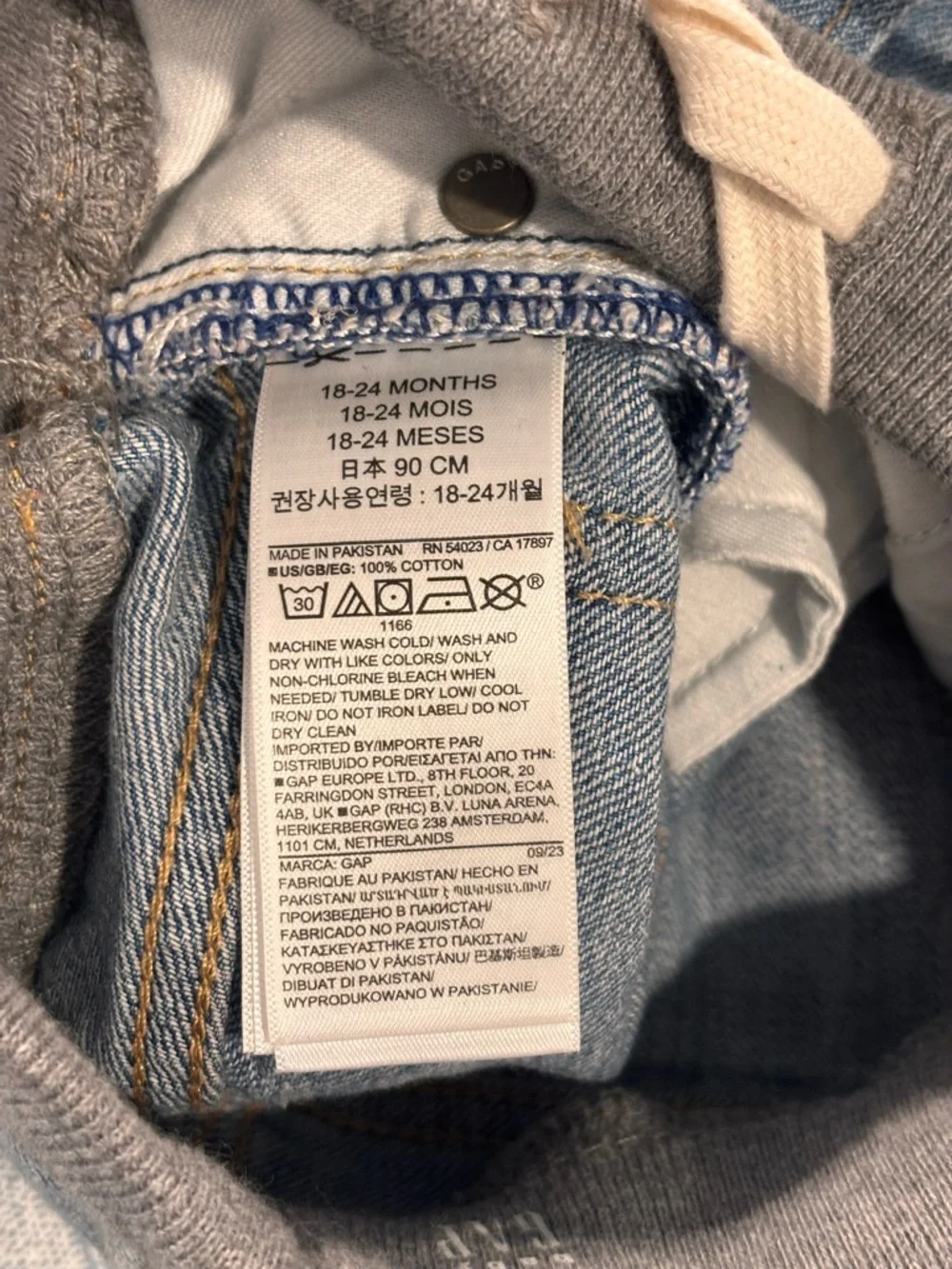Baby GAP Toddler Boy 18-24M Light Blue Jeans